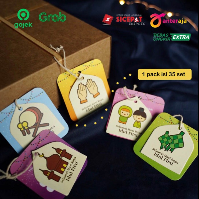 

HANG TAG LEBARAN IDUL FITRI HAMPERS GIFT - Hang tag + Tali