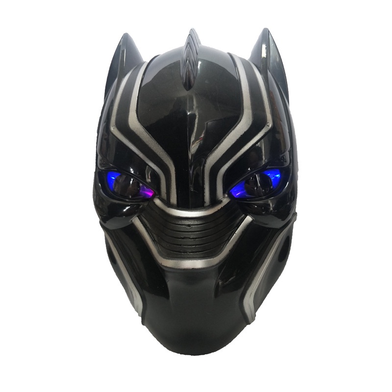 Mainan Figure Topeng The Avengers Black Panther Superhero Topeng LED Cosplay Halloween Realistis Properti Pesta Untuk Anak Dewasa