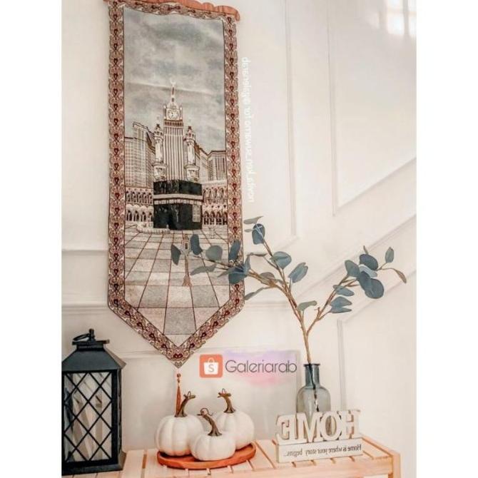 Terbaru 1 Set Kaligrafi Lukisan Ka'Bah Import Kiswah Hiasan Dinding