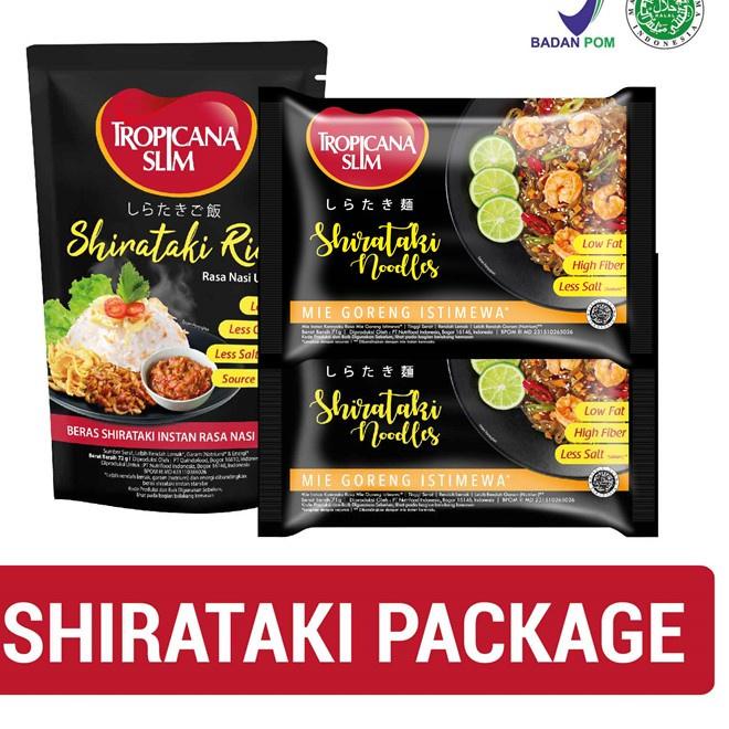 

✬ Shirataki Package - Tropicana Slim Shirataki Noodles (2 pcs) & Tropicana Slim Shirataki Rice 72 g ♚