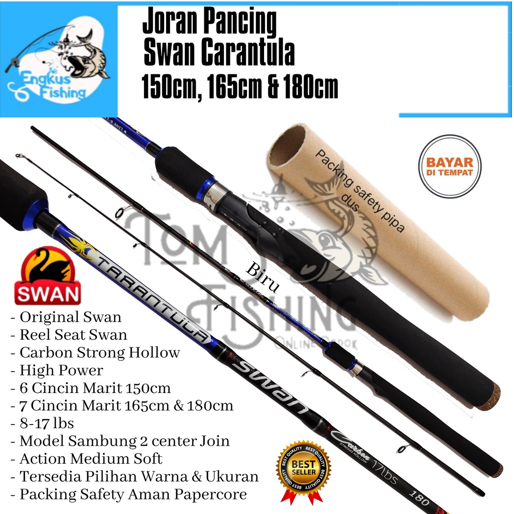 Joran Pancing Swan Tarantula 150cm - 180cm (8-17lbs) Carbon Hollow Murah - E ngkus Fishing