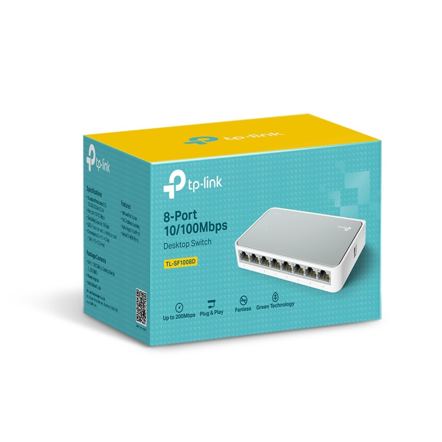 TP-LINK TL-SF1008D 8-Port 10/100Mbps Desktop Switch - Original 100%