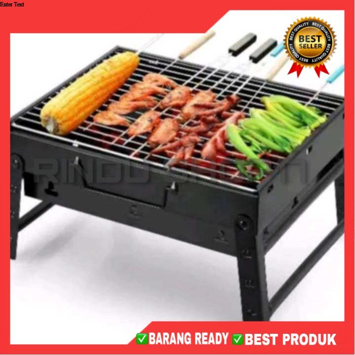 (RS)ALAT PANGGANGAN PORTABLE BBQ BARBEQUE GRILL SOSIS BASO SATE