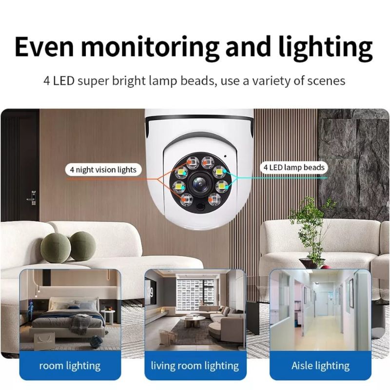 IP CAM V380PRO PTZ LAMPU MINI V380PRO PANORAMIC 360 DERAJAT WIRELESS CCTV WIFI FULL HD 1080P