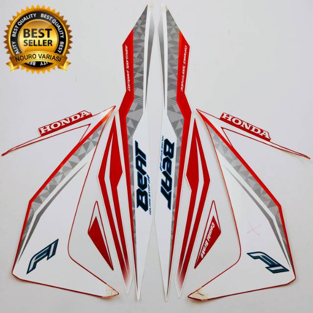 (ORI) striping honda beat fi esp iss idling 2017 merah stiker list motor standar berkualitas d termu