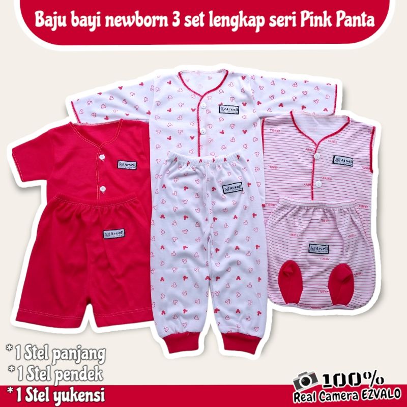 3 SET BAJU BAYI NEWBORN LENGKAP 0-3 BULAN