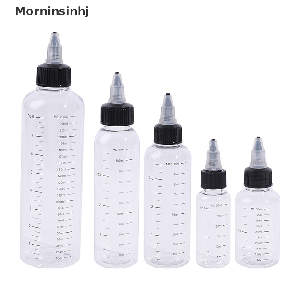 Mornin 30ml-250ml Botol Pipet Kapasitas Cairan PET Plastik Wadah Tinta Pigmen id