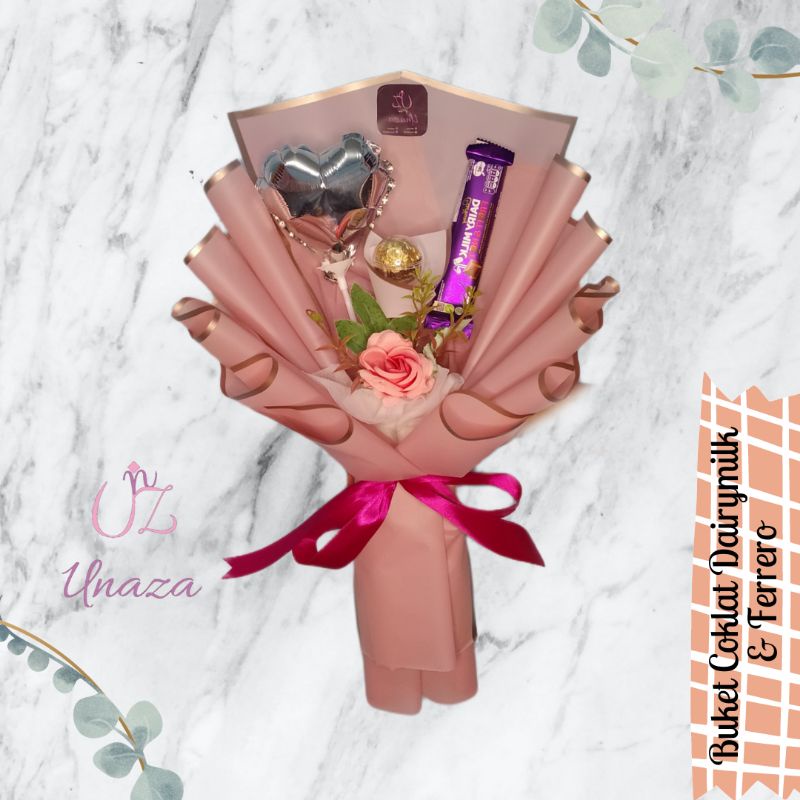 Buket Valentine| Buket Coklat| Dairymilk| Coklat Ferrero| Cokelat