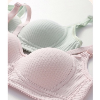 BH Bra Motif Garis Lurus Push Up Style Senam Pakaian Dalam Wanita