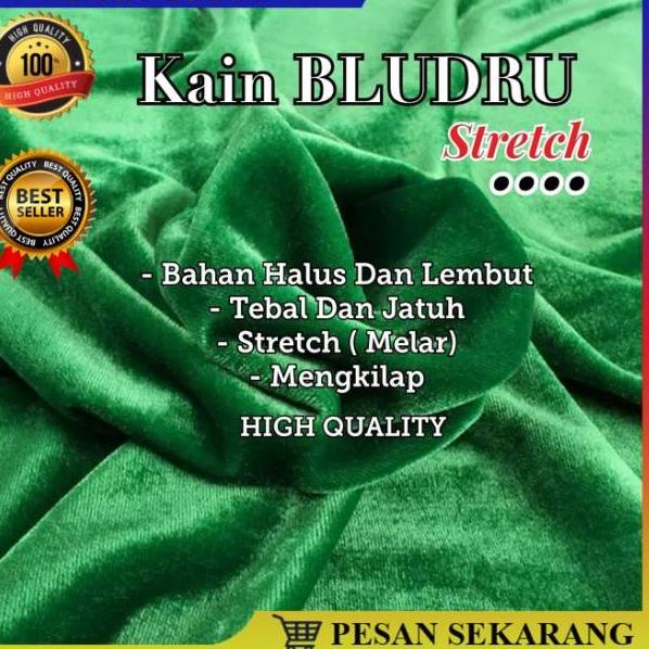 ㊟ [PROMO] KAIN BLUDRU STRETCH VELVET IMPORT ORIGINAL TERMURAH / KAIN BLUDRU BRIDESMAID ORIGINAL KORE