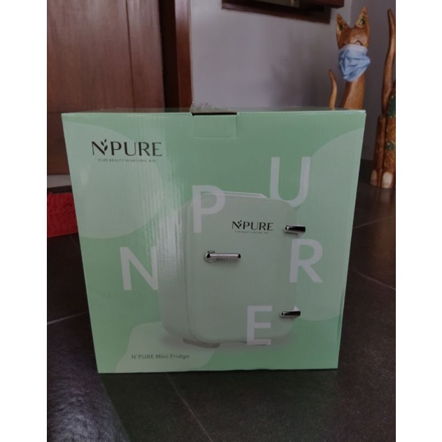 Npure Mini Fridge Sage Green Mint Limited Edition | Skincare Beauty Freezer Kulkas Mini Kecil Pendin