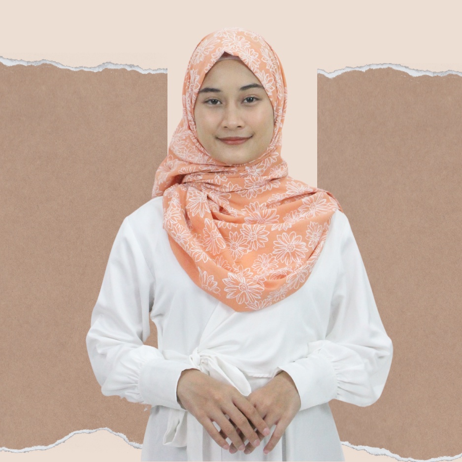 Hijab Pashmina Diamond Crepe Motif Terbaru