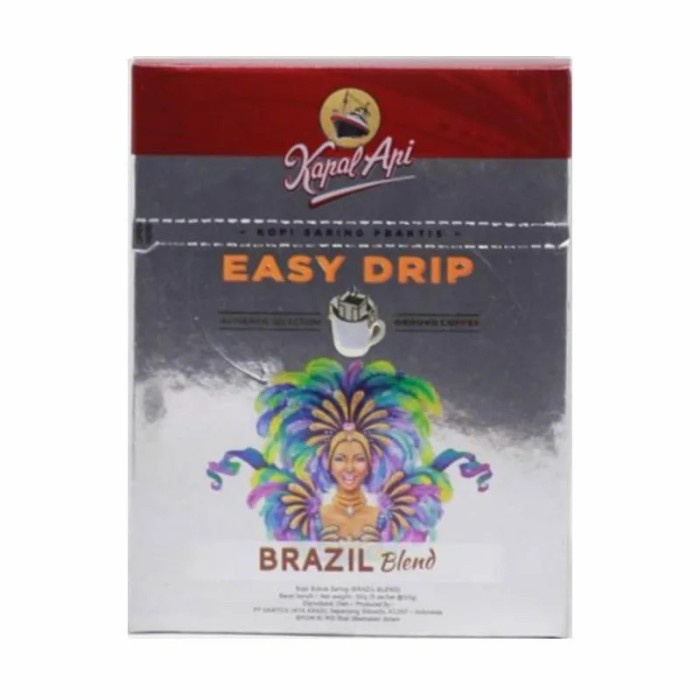 

Kapal Api Easy Drip Brazil Blend 5's X 10gr [50 gr]