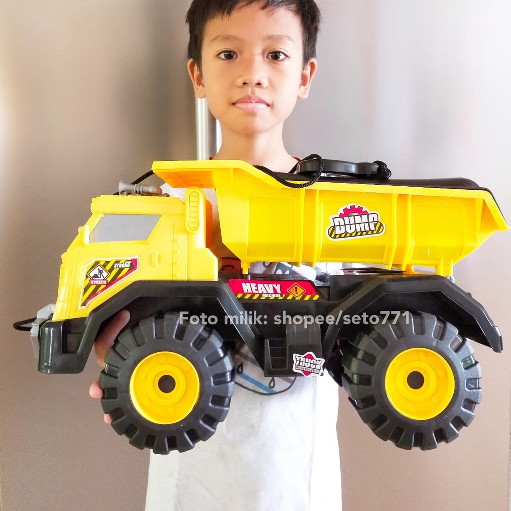 Edukatoys Bergaransi Truk duduk Anak Truck Pasir Dumptruck Besar Bisa Di Naiki