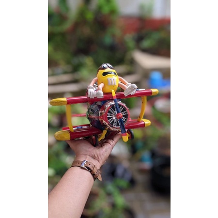 mainan mnm m&m plane mainan mnm pesawat  kolektor vintage