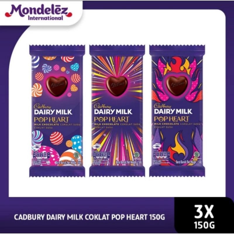 

Cokelat Cadbury Dairy Milk Pop Heart 150 Gr Paket 3 Pc