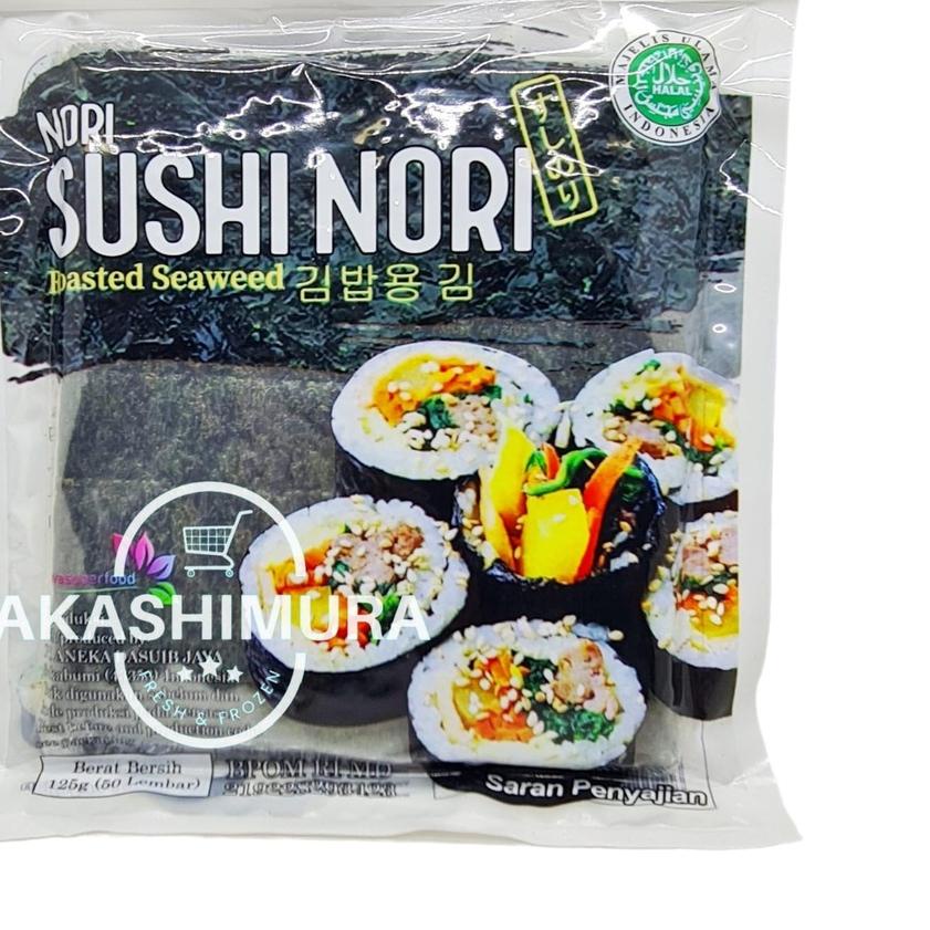 

☊ Java Sushi Nori 50 Lembar - Rumput Laut Kering 50 Lembar Halal ♂