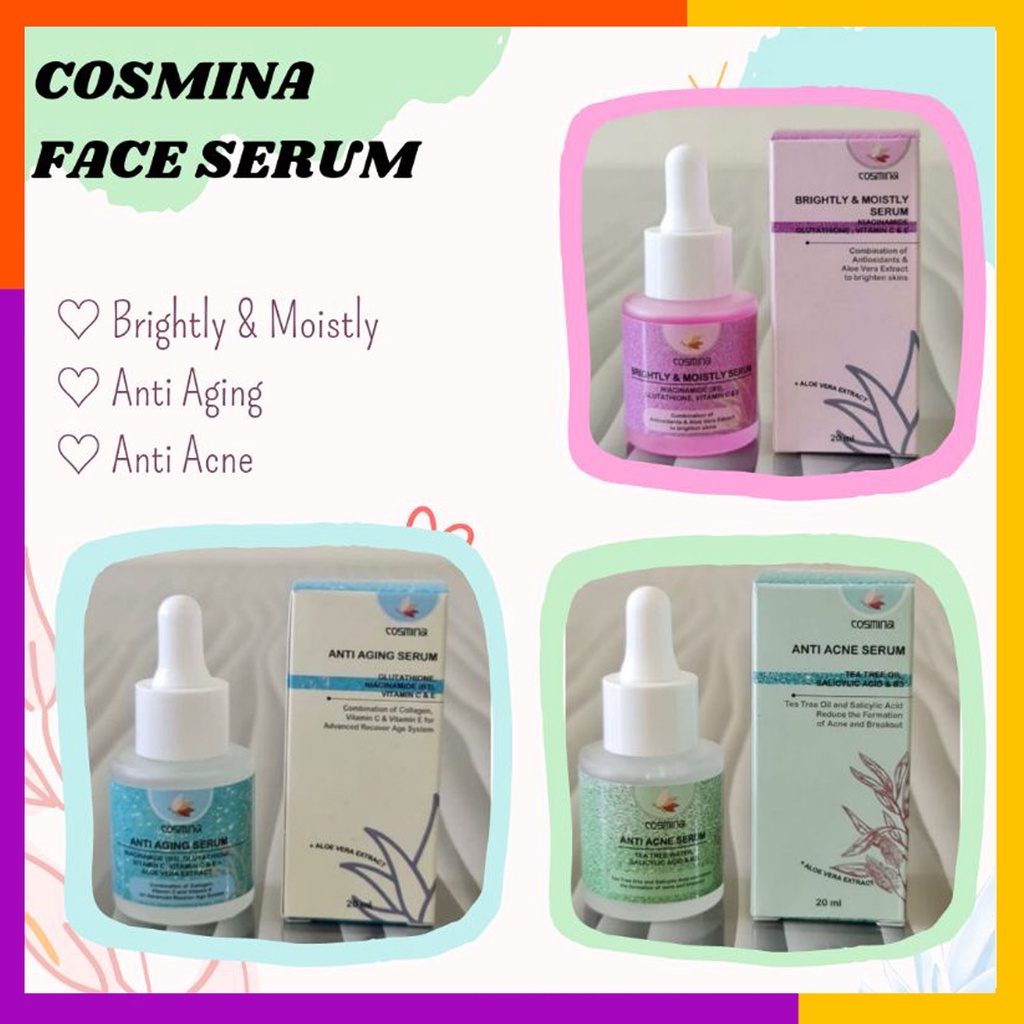 COSMINA FACE SERUM BPOM 20ML