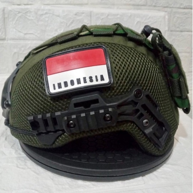 HELM BALISTIK KEVLAR LEVEL 3A /MODEL REL RAPTOR HIJAU ARMY/HELM TNI KOPASSUS BRIMOB POLRI