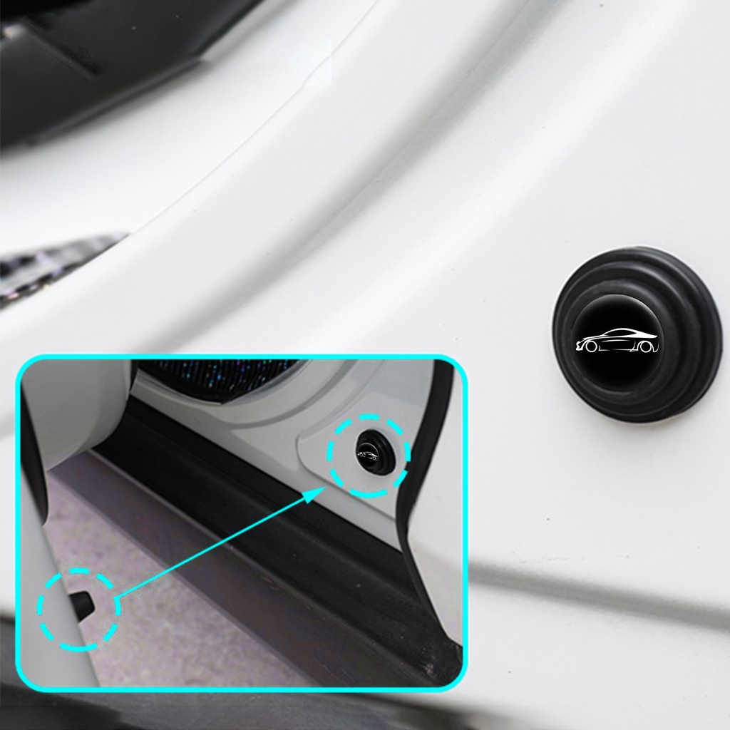 10pcs Peredam Kejut Pintu Mobil Anti-Tabrakan Suara-Bukti Mini Car Door Silicone Anti-shock Pad Untuk Bagasi
