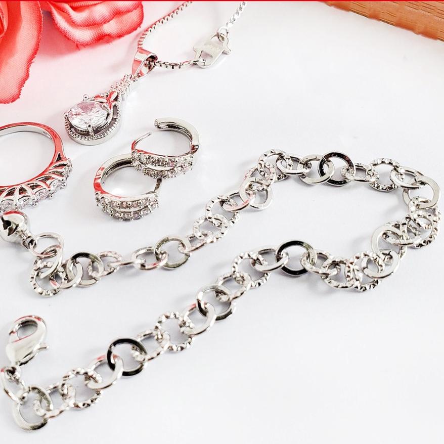 Import Terlaris Set Perhiasan Xuping Silver Model Nuri Medan Permata Baris Perhiasan Wanita 03 grosi