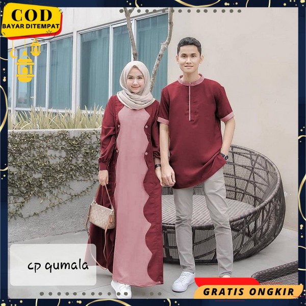Buju Cauple Syar'I Bju Syar I Gamis Pasangan Kekinian Games Syar'I Muslimah Murah Kondangan Mewah Ba