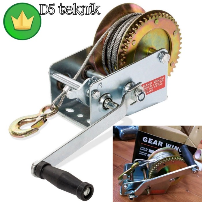 Katrol Nagasaki Hand Winch 2000 Lbs Alat Derek 1 Ton Katrol Tangan 1 Ton