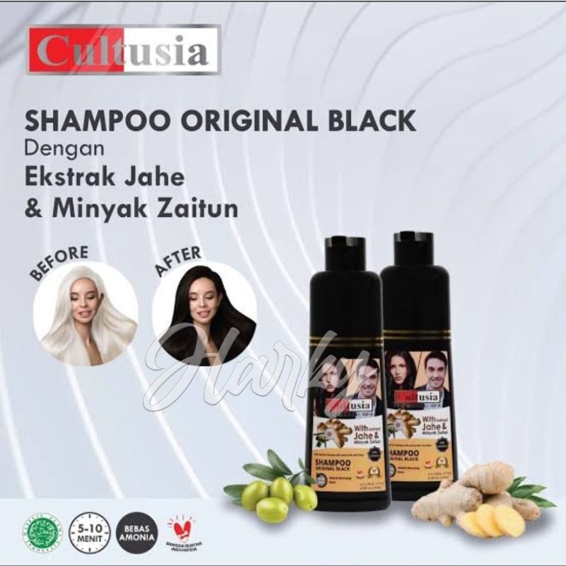 Cultusia Shampoo Jahe Hitam / Wood Brown 160ml Pewarna Rambut