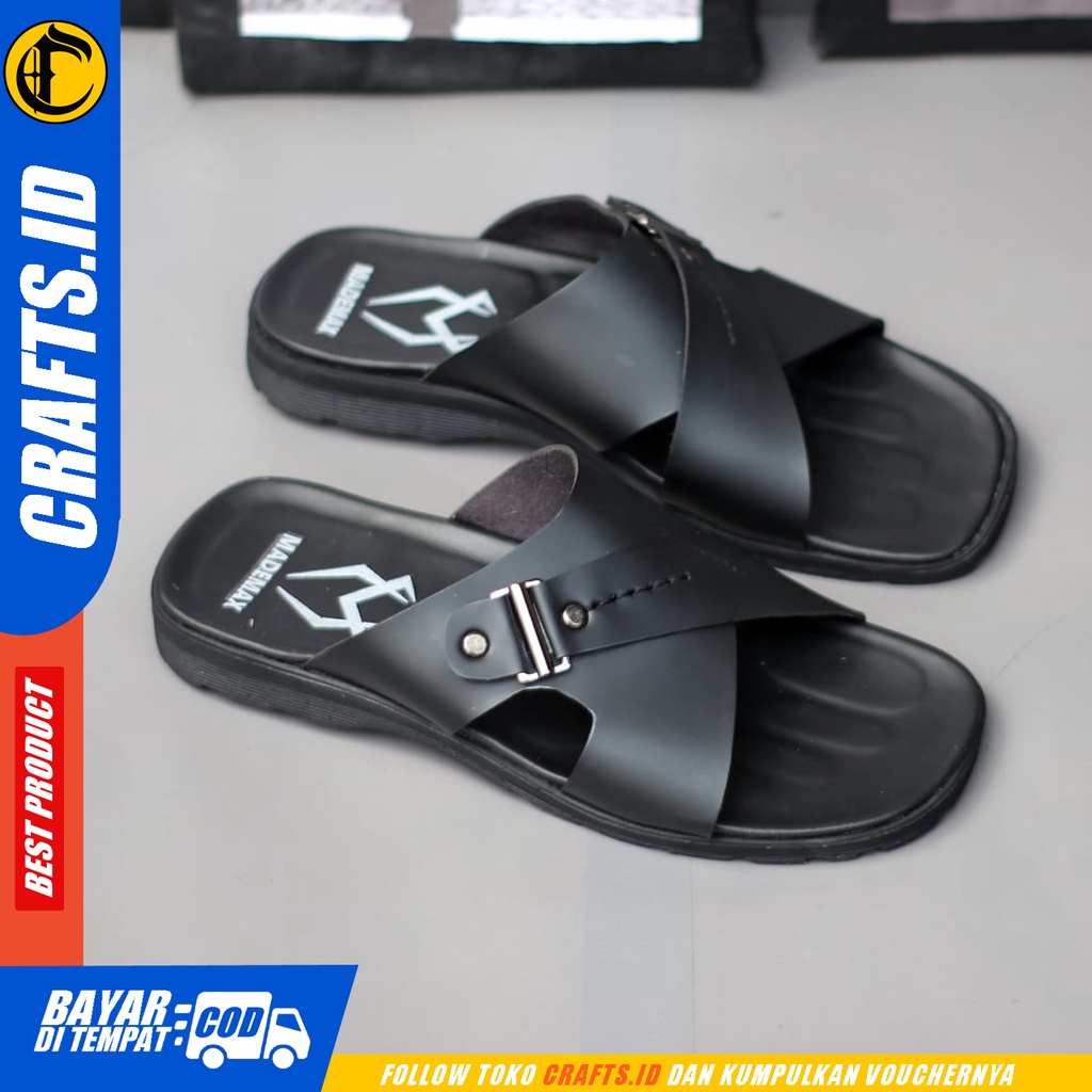 Sandal Selop Pria Sendal Slide Casual Crafts Juha
