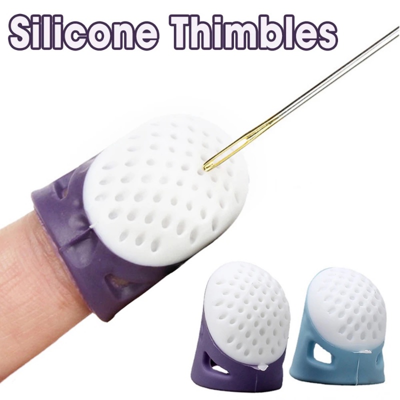 Bidal Pelindung Jari Silikon Premium Bernapas Multifungsi/Jahit Rumah Tangga DIY Tools/Thimble Finger Cover Protector Quilting Patchwork Craft Aksesoris