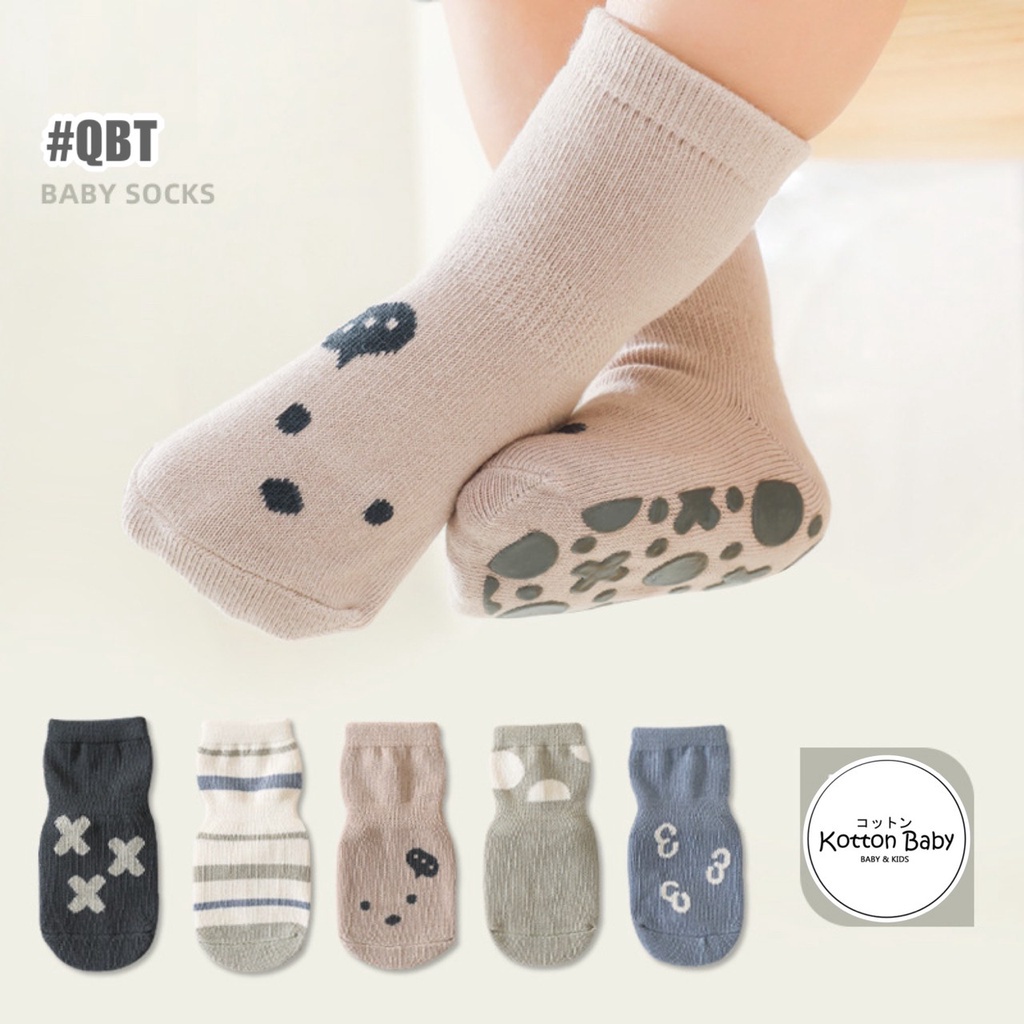 0-5 thn | KAOS KAKI BAYI BASIC ANAK IMPOR SOCKS LUCU KARAKTER KARTUN UNISEX Catalog QN QBT