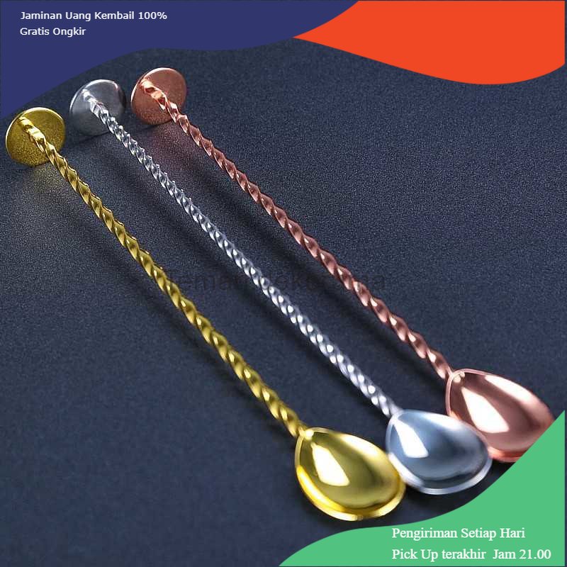 TD - GLS TEAEGG Sendok Aduk Bartender Cocktail Mixing Spoon 40cm - CDF1909