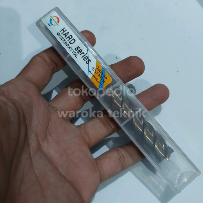Terlaris Milling Endmill 12X110 Mm Carbide Hrc60 Hardcut Jj Tool Baru.Endmill 12 X 110