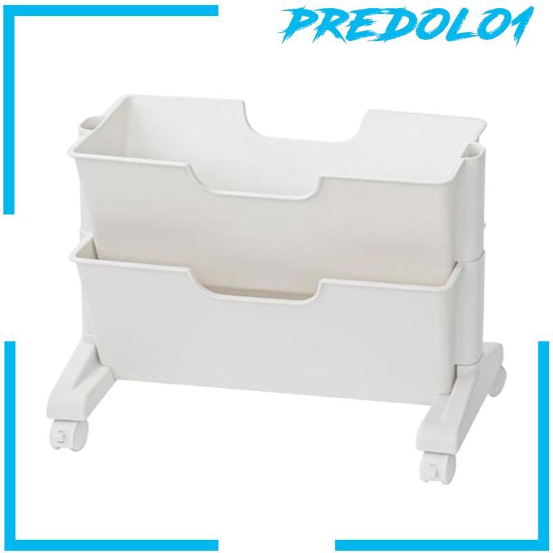 [Predolo1] Rak Buku Bergerak Dengan Roda Caster Rolling Shelving Compact Untuk Bufet