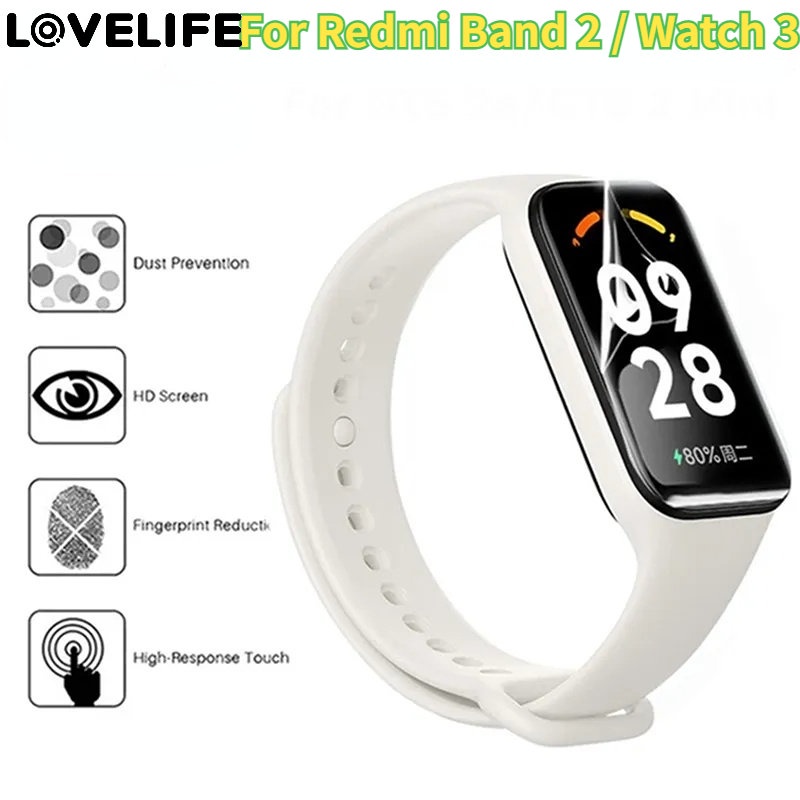 Ultra Clear Anti Noda Watch Film Full Coverage Film Pelindung Layar Arloji Film Laminasi Smartwatch Hydrogel Film Untuk Redmi Band2/Jam3