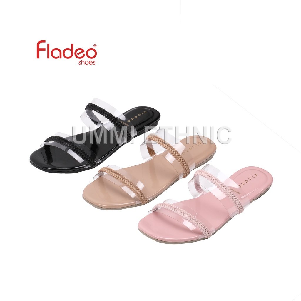 FLD I20/LDS429-2RV/Sandal Teplek Slide Wanita [ Flat Slippers ]