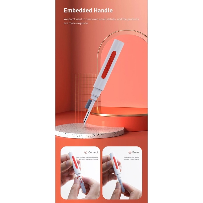 Keyboard Cleaning Brush 5 in 1 Sikat Pembersih Keyboard Earphone 2B