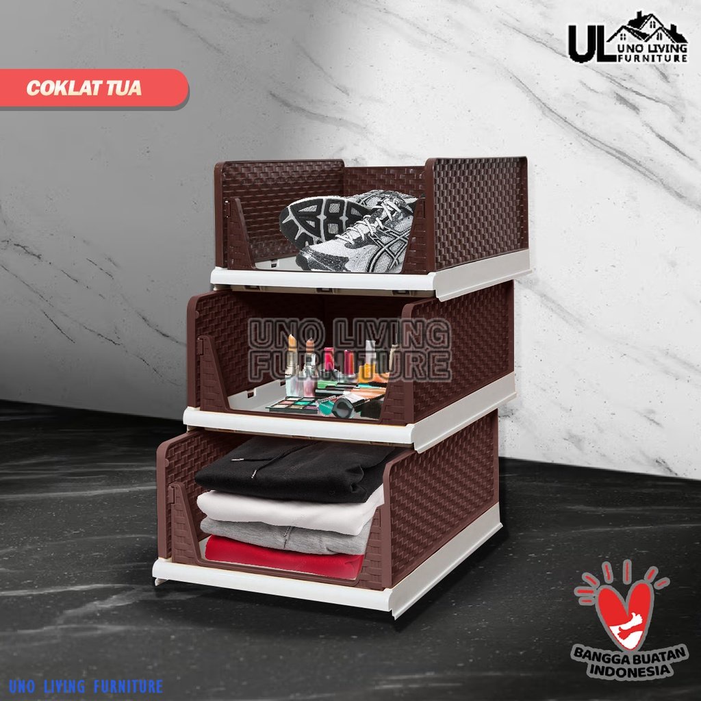 Tabitha Rak Lipat Serbaguna - Storage Box Lipat Folding Container Box RLST Tabitha Tempat Baju Tempat Barang Folding Box Serbaguna Multipurpose Folding Cabinet