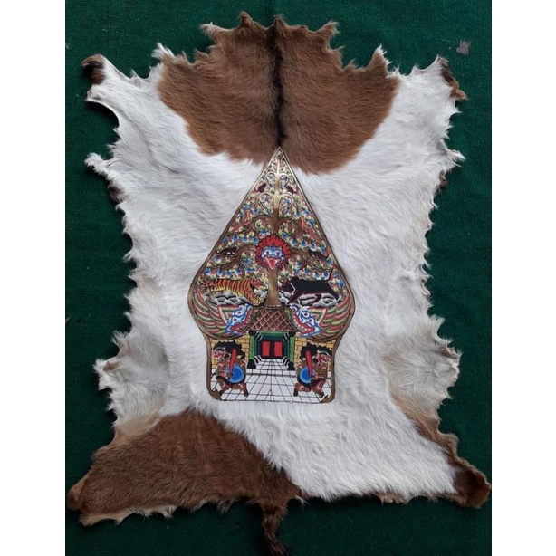 LUKISAN GUNUNGAN KULIT KAMBING LEMBARAN