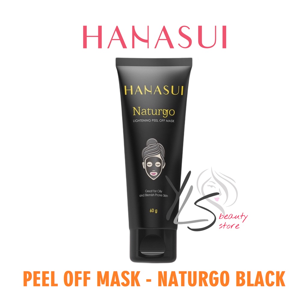 HANASUI NATURGO BLACK TUBE - TERDAFTAR BPOM - MASKER WAJAH HANASUI PEEL OFF - MASKER MUKA