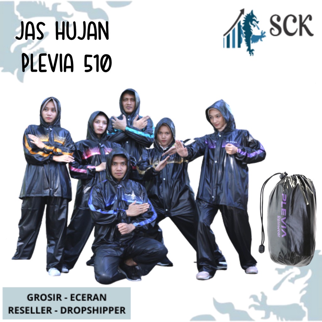 Jas Hujan Ranger PLEVIA 510 / Musim Hujan / Waterproof / Jas Hujan Hitam Kombinasi - sckmenwear GROSIR