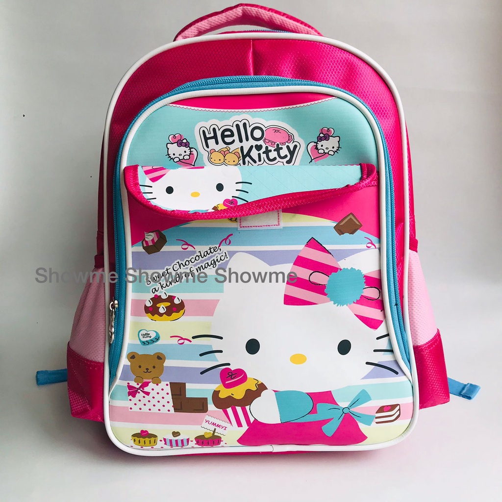 Showme Tas Ransel Anak Sekolah TK  PLAYGROU 14INCI / T35cm x P25cm xL12cm / HELLO KITTY