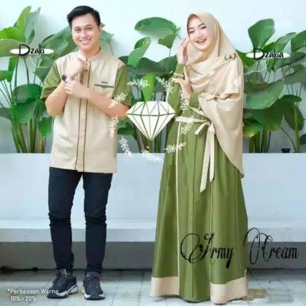 Murah Meriah Gamis couple zakia set hijab / couple muslim / gamis couple pasangan / kapel muslim kon