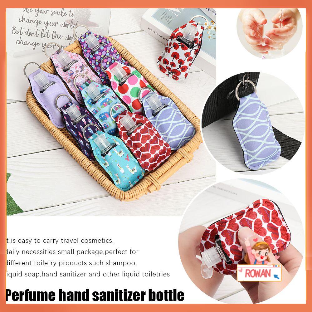 R-flower 30ml Gantungan Kunci Botol Aksesoris Cuci Sub bottling Flip-Top Wadah Pembersih Dispenser Cairan