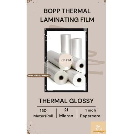 

V40 GLOSSY PLASTIK LAMINASI PANAS THERMAL / PLASTIK LAMINASI PANAS BOPP THERMAL / 33 CM / PLASTIK LAMINASI PANAS ROLL SIAP KIRIM よ