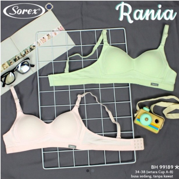 BH SOREX 99189 / BH Size 34-38 Busa Tanpa Kawat CUP A-B Kait 3 / Pakaian Dalam Wanita – SCK