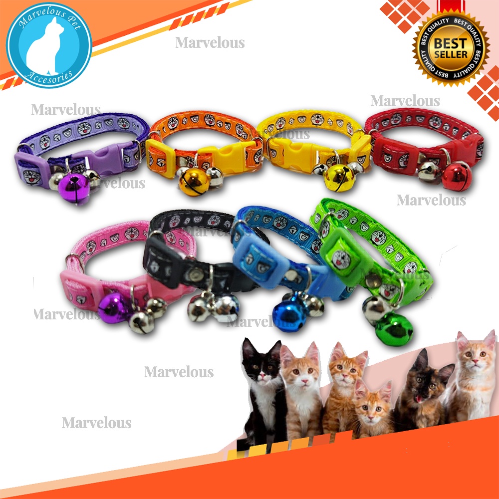Kalung Kucing Lonceng Besar Ukuran 14 mm Motif Doraemon ( Lonceng isi 3 pcs )
