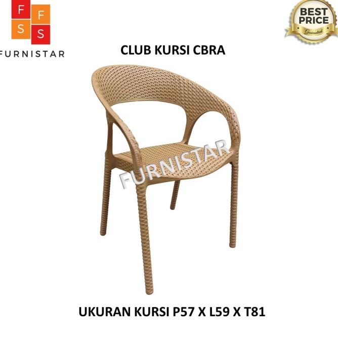 Kursi Teras Rotan Plastik Club / Kursi Cafe / Kursi Outdoor
