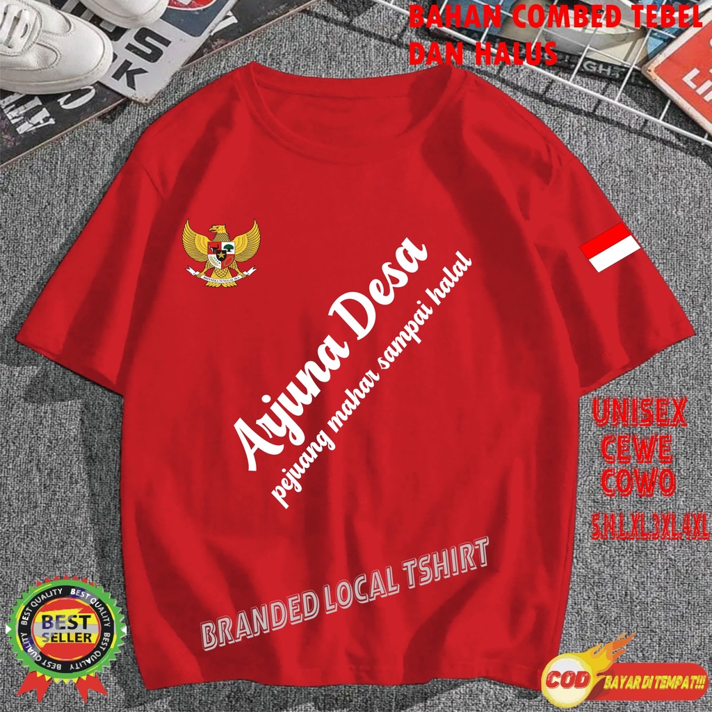 APPS Promo Diskon Kaos ARJUNA DESA GARUDA BENDERA Kaos Murah Pakaian Pria pakaian Wanita/Kaos Distro Pria Kaos Promo/Best Seller