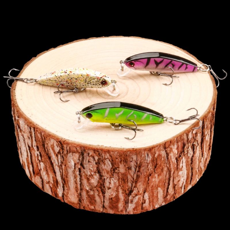 ( CS1 ) Mini Sinking Minnow Umpan Pancing 5cm/4g Swimbait Ikan Bass